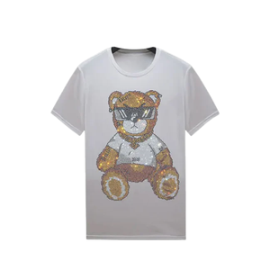 T-shirt pour homme de qualité supérieure avec strass, vente chaude, confortable, prix abordable, respirant, avec logo/design personnalisé - Product Image 1