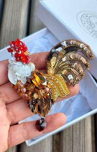 Artisan Floral Beaded Brooch Hand Embroidered Decorative Gift for <b>Birthdays</b> Anniversaries and Holidays - Product Image 6