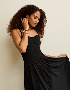Vestido midi con tirantes y cuello corazón AE para mujer - Product Image 2