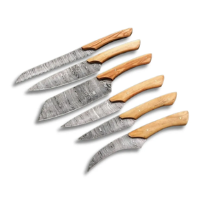 Kitchen <b>Knife</b> <b>Set</b> Stainless Steel Professional Chef <b>Knife</b> <b>Set</b> with <b>Sharp</b> Blade and Wooden Handle - Product Image 1