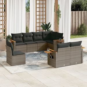 Conjunto de Sofás Modulares Grandes de Ratán PE Gris para Jardín, Colección Premium de Muebles para Exteriores - Product Image 1