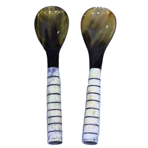Cuchara de Cuerno para Mesa, Cuchara de Cuerno y Cuchara para Servir, Producto de Venta Caliente para el Hogar, Hoteles y Restaurantes, Clásico 100% Natural - Product Image 1