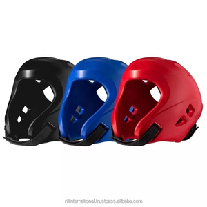 Vente en gros de protège-têtes de boxe et de kickboxing professionnels personnalisés, respirants, en matériau PU, avec cuir de vachette - Product Image 2