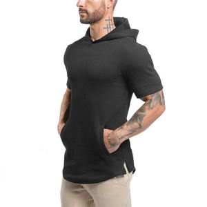 <b>Men</b> Spring <b>Short</b> <b>Sleeve</b> Fitness Training Running Sports Casual <b>Hoodies</b> Cotton - Product Image 4