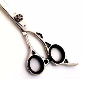 Ciseaux de barbier professionnels pliables en acier inoxydable de 6,5 pouces à manche moyen, pour droitiers, à pointe arrondie, pour salon de coiffure - Product Image 2