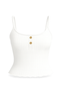 Top sin mangas de punto acanalado con botones para mujer, material suave y elástico, camiseta sin mangas moderna e informal para pedidos al por mayor OEM - Product Image 2