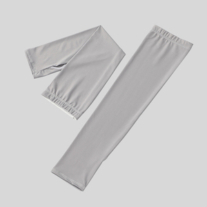 Manchon de compression athlétique personnalisé avec logo, protection UV, pour le cyclisme, la course, les sports de plein air, protection solaire, noir - Product Image 5