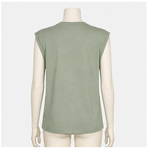 Women's Casual <b>Cap</b> <b>Sleeve</b> Cotton Summer <b>Top</b> - Product Image 5