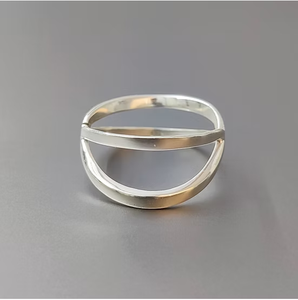 Boho Unique Design <b>Plain</b> Silver 925 <b>Ring</b> 2.5 Grams Stackable Geometric Shaped Jewelry Everyday Wear Best For Gift - Product Image 3