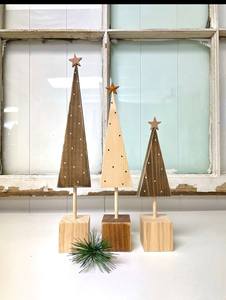 Eco-Friendly Wooden Christmas <b>Tree</b> <b>Ornament</b>, Handmade Rustic Natural Wood Holiday Decoration for Tabletop, Christmas Centerpiece - Product Image 4