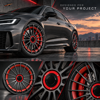 Velg Roda Forged Multi Spoke Merah Lurus 18-22 Inch 5x112 5x114.3 6061-T6 VIW-237 untuk BMW Audi Mercedes-Benz