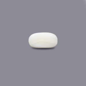 Natural White Coral Oval Cabochon Loose Gemstone 3.4 Carat Lab Created Certified Wholesale - Product Image 2