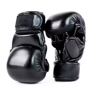 Gants de boxe en cuir véritable à lacets pour l'entraînement optimal aux arts martiaux, avec absorption de l'humidité, en cuir de vachette pour les doigts - Product Image 6
