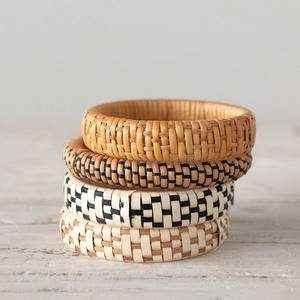 Pulseras de ratán natural trenzadas a mano, joyería fina, buen precio, pulseras sostenibles para mujer - Product Image 6