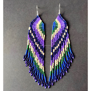 Party Wear Handmade Seed Beaded Dangle <b>Earrings</b> for Women with Different Design Colorful Beaded <b>Earrings</b> for Souvenir Gift - Product Image 5