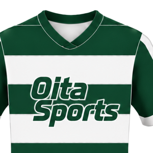 Camiseta de Rugby Verde Oscuro y Blanca de Manga Corta con Cuello Redondo y Rayas, Ropa Deportiva para Entrenamiento, Partido y Equipo - Product Image 3