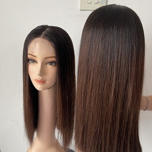 Meilleures ventes! Perruque en cheveux humains avec closure en dentelle centrale, cheveux raides naturels pour femmes, style doux, cheveux bruts, fournisseur - Product Image 3