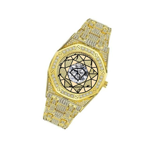 Reloj de Lujo con Moissanita y Cuarzo, Acero Inoxidable, para Hombre, 46 mm, Esfera Azul, Números Romanos, Diseño de Autor - Product Image 5