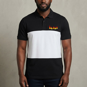 เสื้อโปโลผู้ชาย OEM ผ้าฝ้าย 100% 180 GSM พิมพ์ลายโลโก้ DTF แบบกำหนดเอง 2 สี ผ้าปิเก้ แห้งเร็ว ใส่ได้ทุกวัน สไตล์ลำลอง - Product Image 1