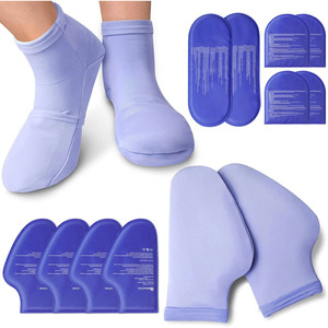 Sıcak ve soğuk terapi için yeniden kullanılabilir jel soğuk terapi çorap, yaralanmalar için ayak bileği ayak buz paketi Wrap, aşil için anında ağrı kesici - Product Image 3