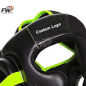 Protector de Cabeza de Cuero para Entrenamiento de Boxeo y Kickboxing, con Protección Facial de Tres Tonos - Product Image 3