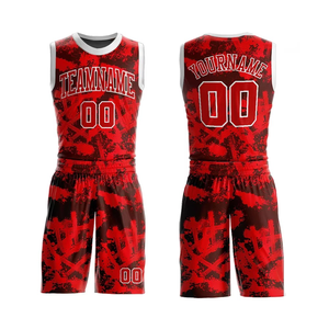 Ensemble d'uniformes de basketball bleu et noir personnalisés, fabricant OEM ODM, maillot et short d'équipe personnalisés, fournisseur en gros - Product Image 1