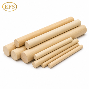 แท่งไม้กลม ไม้ธรรมชาติ ขัดเงา สำหรับงานฝีมือ ความยาว 120 ซม. - Product Image 2