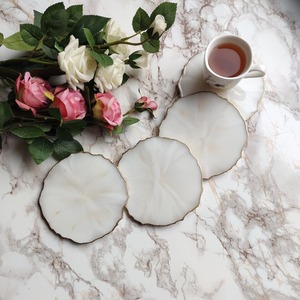 Unique Epoxy Resin <b>White</b> <b>coaster</b> for Home & Restaurants Use Resin <b>Coasters</b> for Coffee Tea Drink for Party Ware Use - Product Image 3