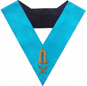 Collar de oficial de segunda guardia - Rito Groussier francés con bordado a mano en hilo de oro. - Product Image 4