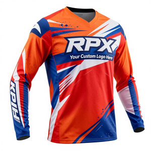 Camiseta de Motocross Sublimada 100% Poliéster Micro Malla, Estampada, Tallas Grandes, para Motociclismo y Automovilismo, Adulto - Product Image 4