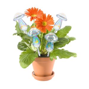 Set di 4 Vasi Autoirriganti in Vetro Iridescente Sfumato, Stile Fungo, per Piante e Fiori - Product Image 2