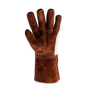 Gants de soudage TIG en cuir de vachette grainé et croûte de cuir de vache de qualité supérieure, ignifuges, pour la sécurité industrielle et la lutte contre les incendies, durabilité accrue - Product Image 5