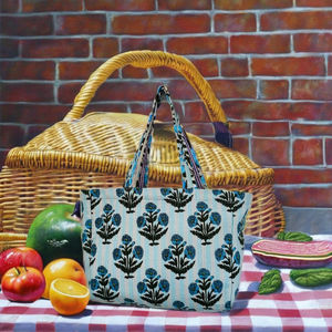 Bolso de Mano Ecológico para Mujer, con Cierre de Cremallera, Ligero, Acolchado de Algodón, Estilo Bohemio, para la Playa, el Verano, Compras Diarias - Product Image 2