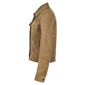 Custom 100% Genuine Cow Suede Leather <b>Womens</b> Motorcycle Trucker <b>Jacket</b> Summer Spring Classic Fit Private Label OEM Bulk - Product Image 2