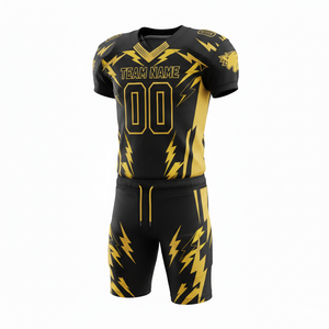 Conjunto de Uniforme de Fútbol Americano Personalizado con Logotipo Frontal, 100% Poliéster, Antibacteriano, de Secado Rápido, para Todas las Temporadas - Product Image 5