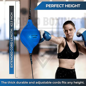 In Solid Blue Color Lightweight Roof To Ceiling <b>Boxing</b> Reflex <b>Ball</b> Double End Speed Training for Fitness Workout - Product Image 3