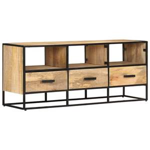 Mueble para TV Elegante de Madera de Mango Natural y Negro - Product Image 1