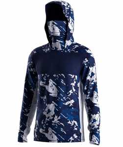 Sweat-shirt unisexe camouflage à capuche avec fermeture éclair, manches longues, imperméable, séchage rapide, sportif, coupe classique, en polyester tricoté, pour l'hiver - Product Image 3