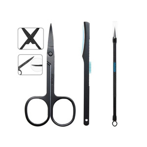 Kit professionnel de manucure et pédicure avec étui en cuir PU, vente en gros, outils de soin des ongles professionnels en acier inoxydable - Product Image 4