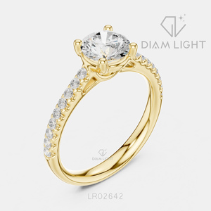 Bague de mariage ronde 1,00 carat, bijoux fins, certifiée IGI, or blanc 14 carats, diamant de laboratoire, bague de fiançailles et d'anniversaire - Product Image 6