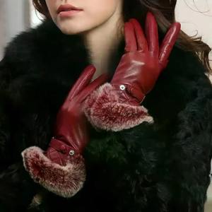 Gants d'hiver en cuir robustes, doublés thermiquement, chauds, pour le travail en extérieur, la conduite et la protection contre le froid - Product Image 4