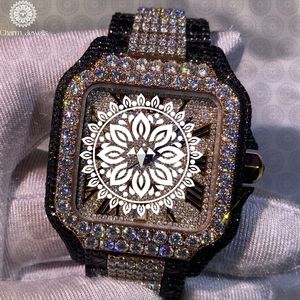 Charm Jewells Luxury Square Analog Quartz <b>Watch</b> Stainless Steel Case Sapphire Crystal Luminous Unisex Folding Clasp 40mm - Product Image 1