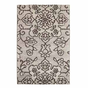 Tapis de salon moderne en laine écologique et antidérapant DECORDEC, motif floral damassé, pour hôtel, villa, salon - Product Image 1