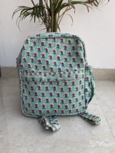 Pinkcityhandloom Indian Handmade Cotton Softback Durable Portable High Quality <b>Kids</b> School <b>Backpack</b> Floral Print Bag - Product Image 6