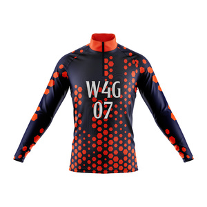Maillot de cyclisme unisexe à manches longues en Spandex/Polyester, coupe-vent, respirant, anti-humidité, séchage rapide, sans coutures, personnalisé - Product Image 4
