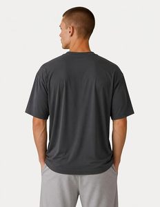 เสื้อยืดโอเวอร์ไซส์ผ้าฝ้ายแท้ 100% น้ำหนัก 220 กรัม พิมพ์ลายตามสั่งที่ไหล่ สไตล์ฮิปฮอป ไซส์ใหญ่พิเศษ ผ้าฝ้ายแท้ 100% ทรงบ็อกซี่ สำหรับผู้ชาย - Product Image 2