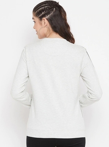 Sudadera de cuello redondo para mujer, manga larga, estampado de letras, top informal, tejido transpirable, 100% algodón, ropa de otoño - Product Image 2
