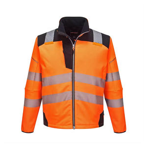 Veste et pantalon de travail en polyester haute visibilité, résistants, avec bandes réfléchissantes, imperméables, pour agents de sécurité, en gros - Product Image 4