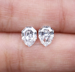 Paire de diamants de laboratoire taillés en forme de bouclier, 1,50 CT, 7,0 x 5,1 mm, diamant de laboratoire à taille unique, diamant de laboratoire pour boucles d'oreilles et bague de fiançailles - Product Image 6