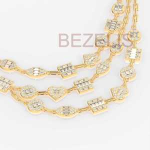 Collar Valencia con Múltiples Motivos y Diamantes Cultivados en Laboratorio, Collar en Capas con Estaciones Valencia, Oro Amarillo de 14K, Color DEF, Claridad VVS - Product Image 2
